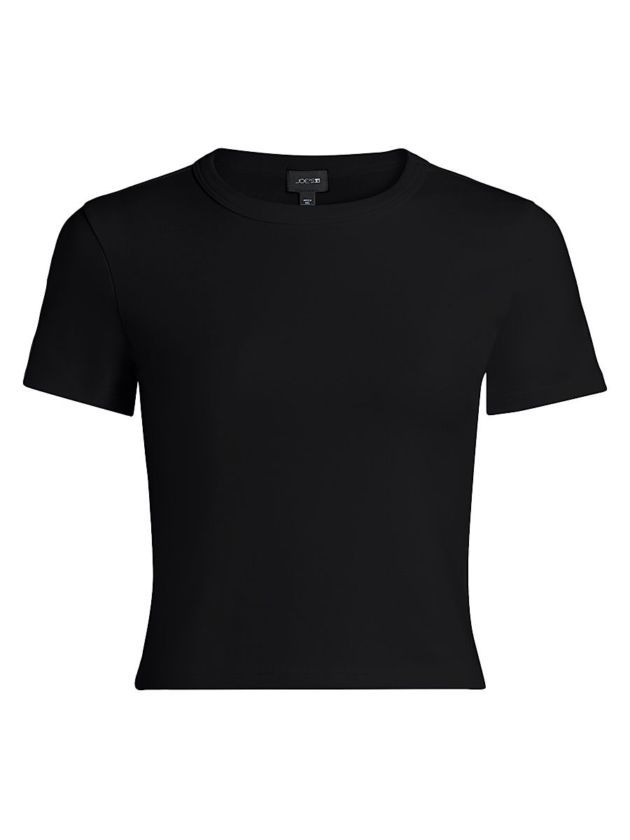 Women's The Baby Cotton-Blend T-Shirt - Black - Size XS
