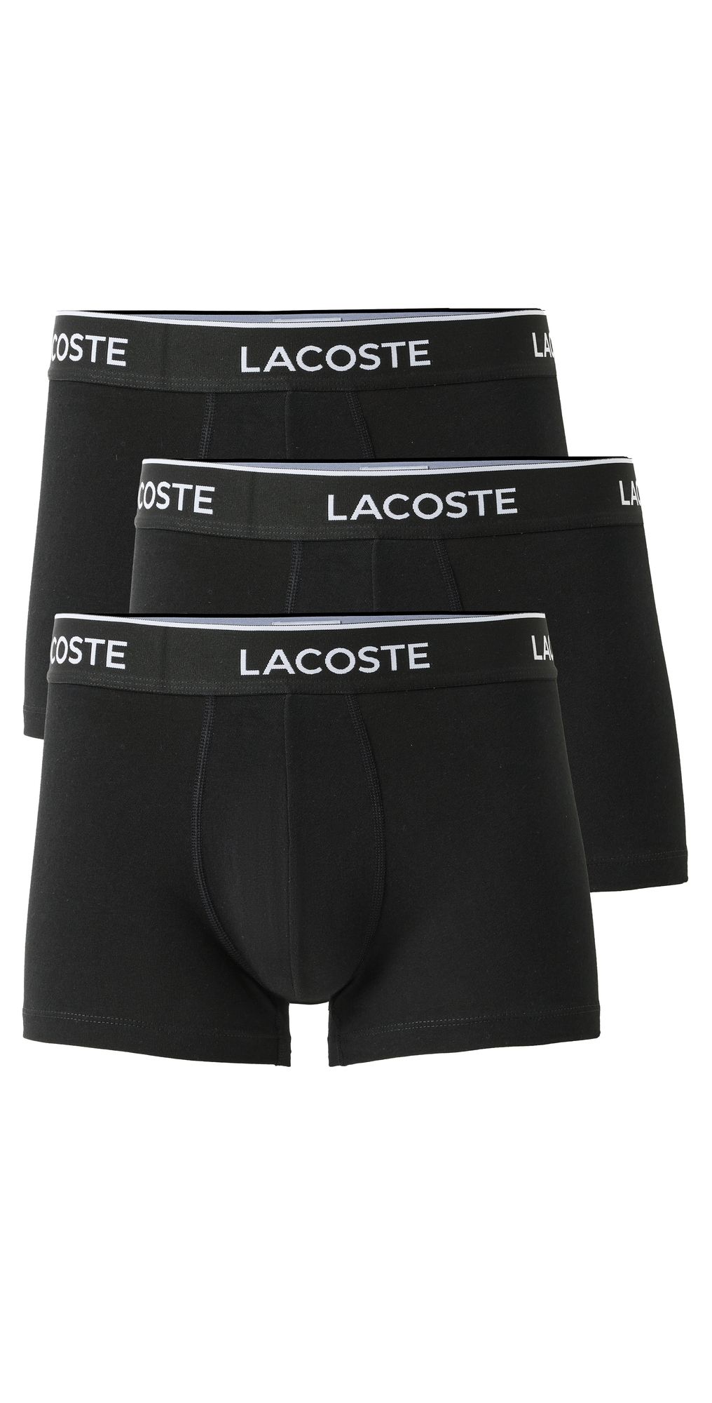 Lacoste Cotton Stretch Jersey Trunks 3 Pack Black XXL