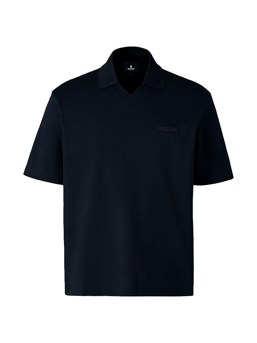 Men's Marco Cotton Polo Shirt - Black - Size XXL