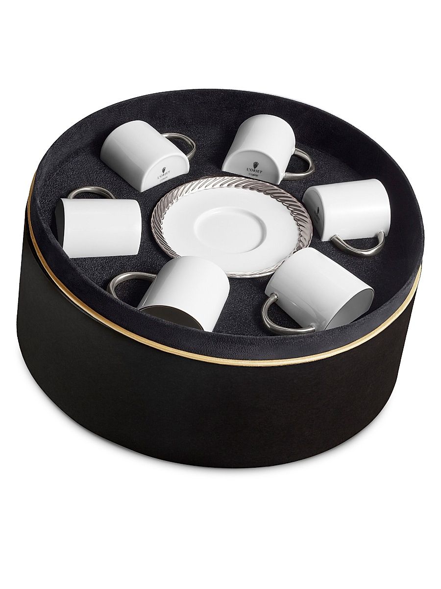 Corde Seven-Piece Espresso and Saucer Set