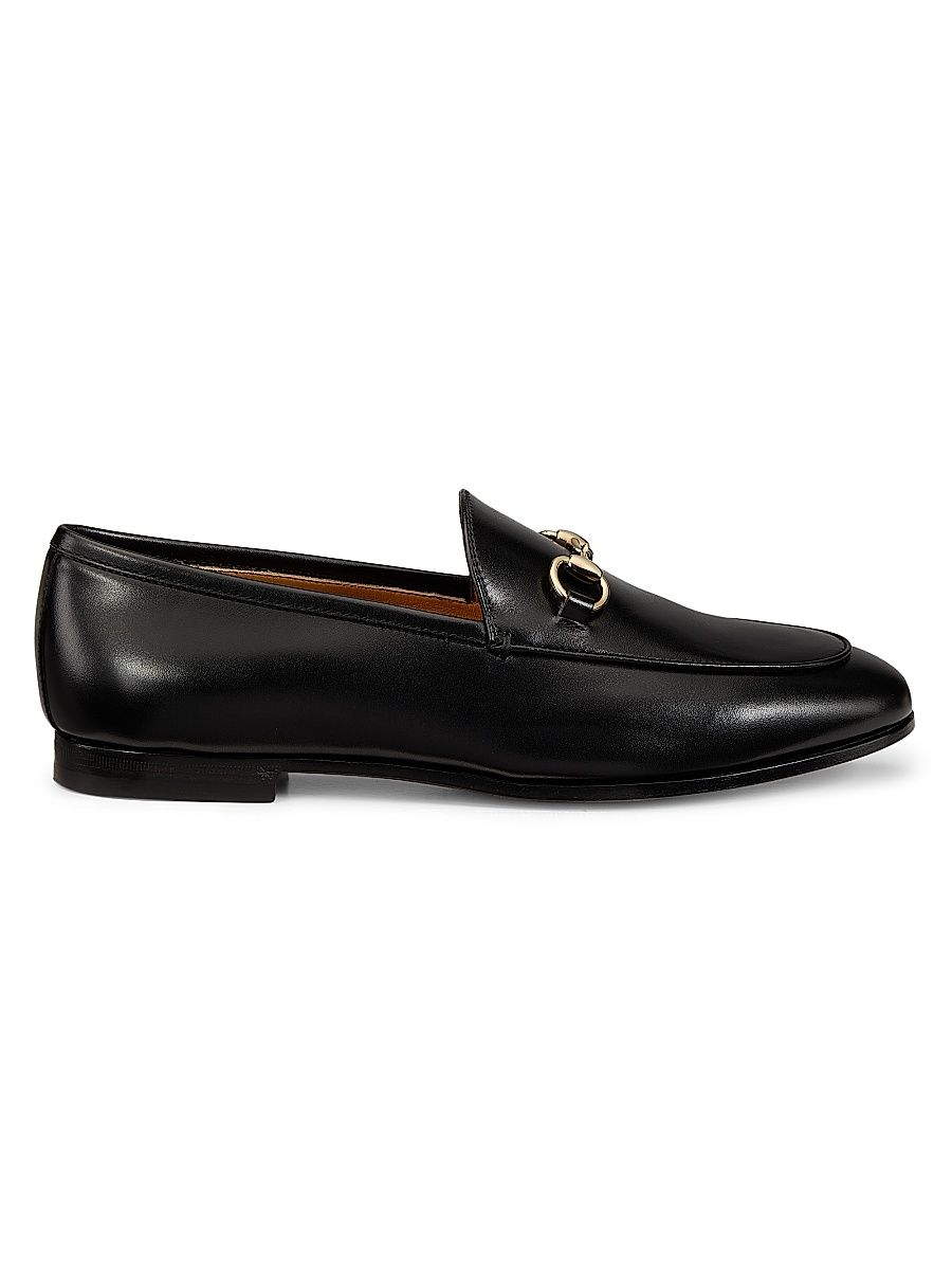 Women's Jordaan Horsebit Leather Loafers - Black - Size 9.5