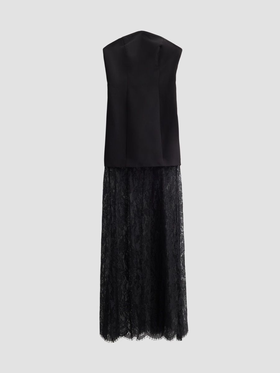 As It May Women's Gaelle Crépe Lace Gown - Black - Size Small