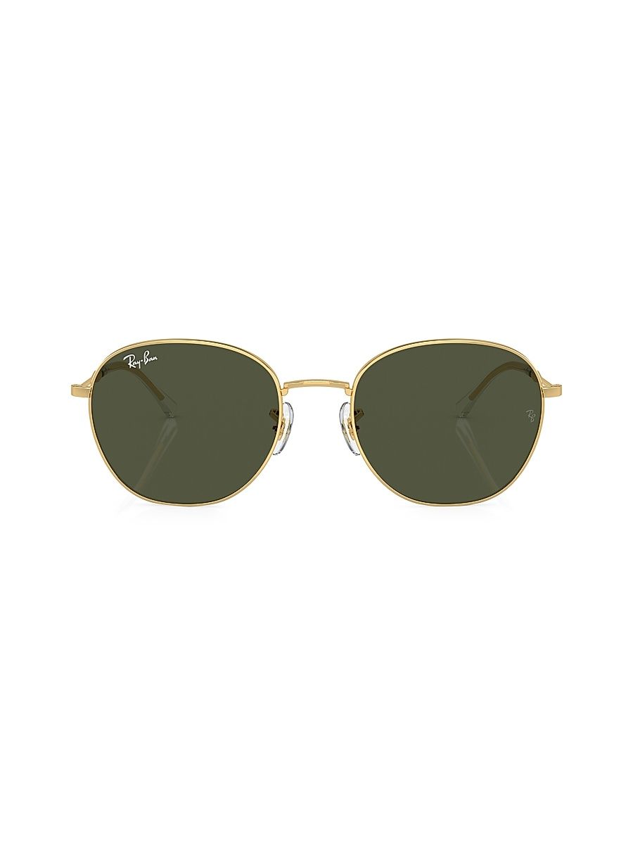 Women's RB3809 55MM Round Sunglasses - Gold Flash Green