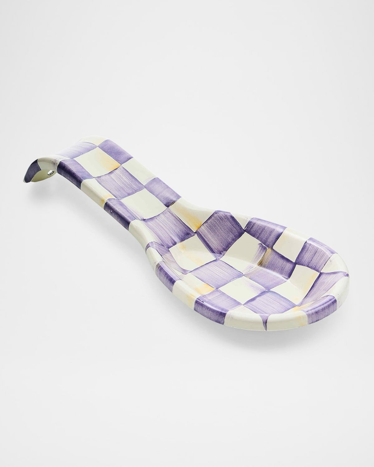 Violet Check Spoon Rest