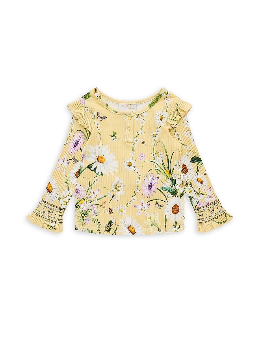 Baby Girl's Daisy Chains Henley Top - Daisy Chains - Size 12 Months