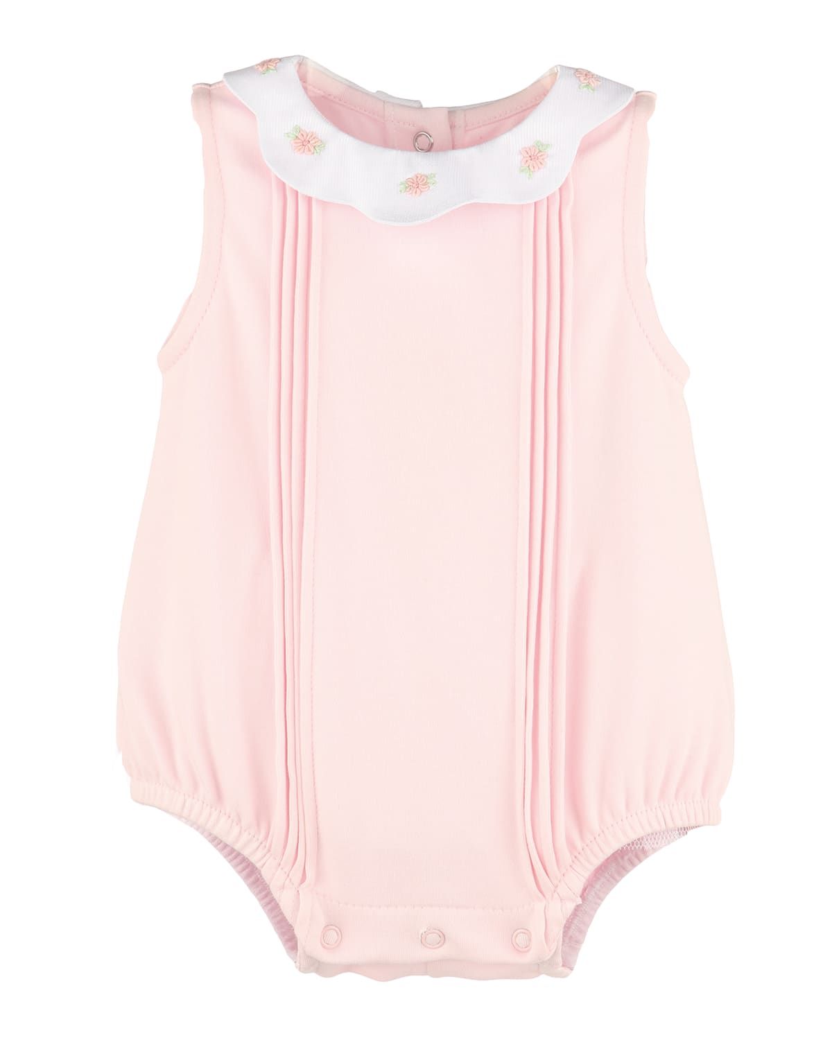 Girl & apos;s Summer Home Scalloped Pintuck Romper, Size 3M-18M