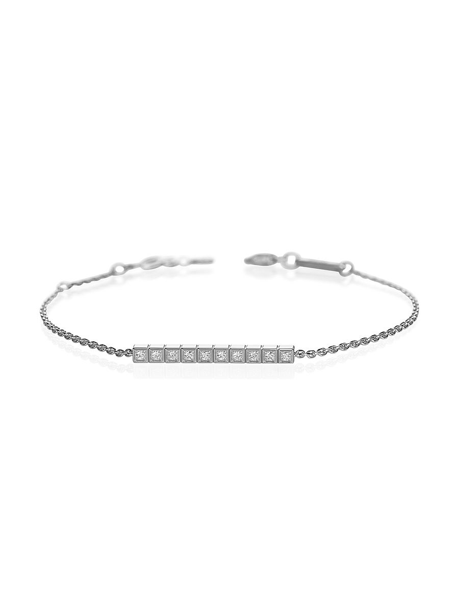 Women's Ice Cube Diamond & 18K White Gold Bracelet - White Gold