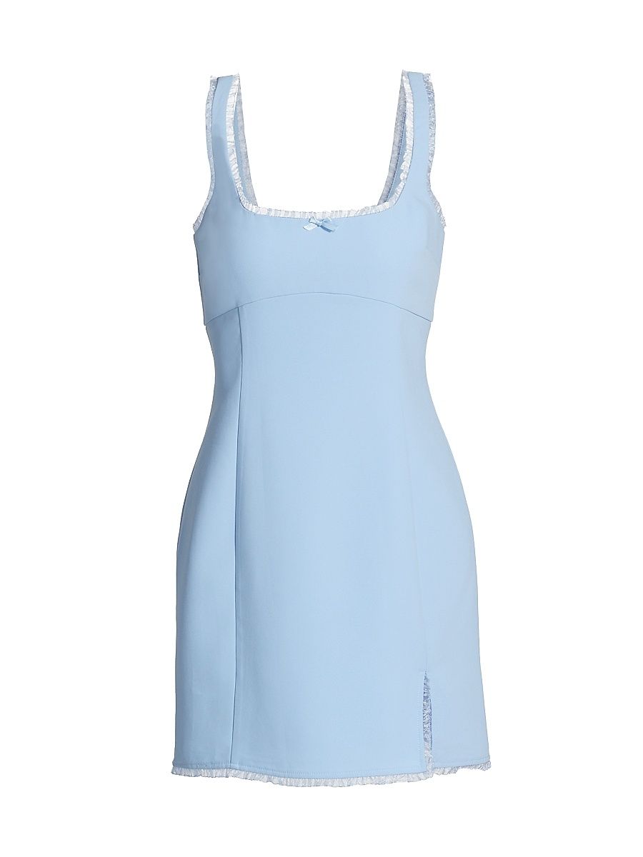 Women's Valetta Squareneck Minidress - Baby Blue - Size XL