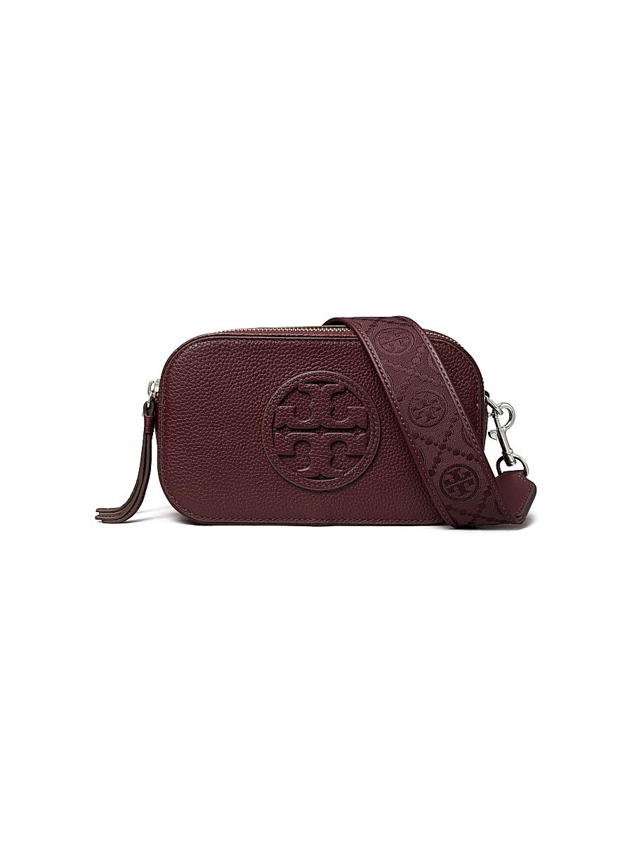 Women's Mini Miller Leather Crossbody Bag - Dark Carmine