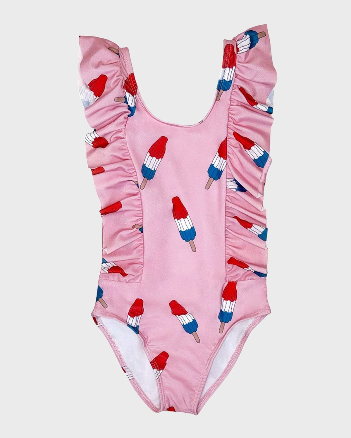 Girl & apos;s Pinkie Bomb Pop One-Piece Swimsuit, Size 2-14