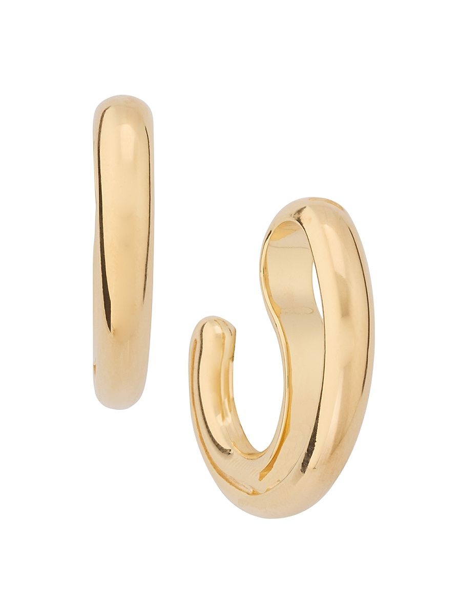 Women's Frills 18K-Gold-Plated Hoops - Gold