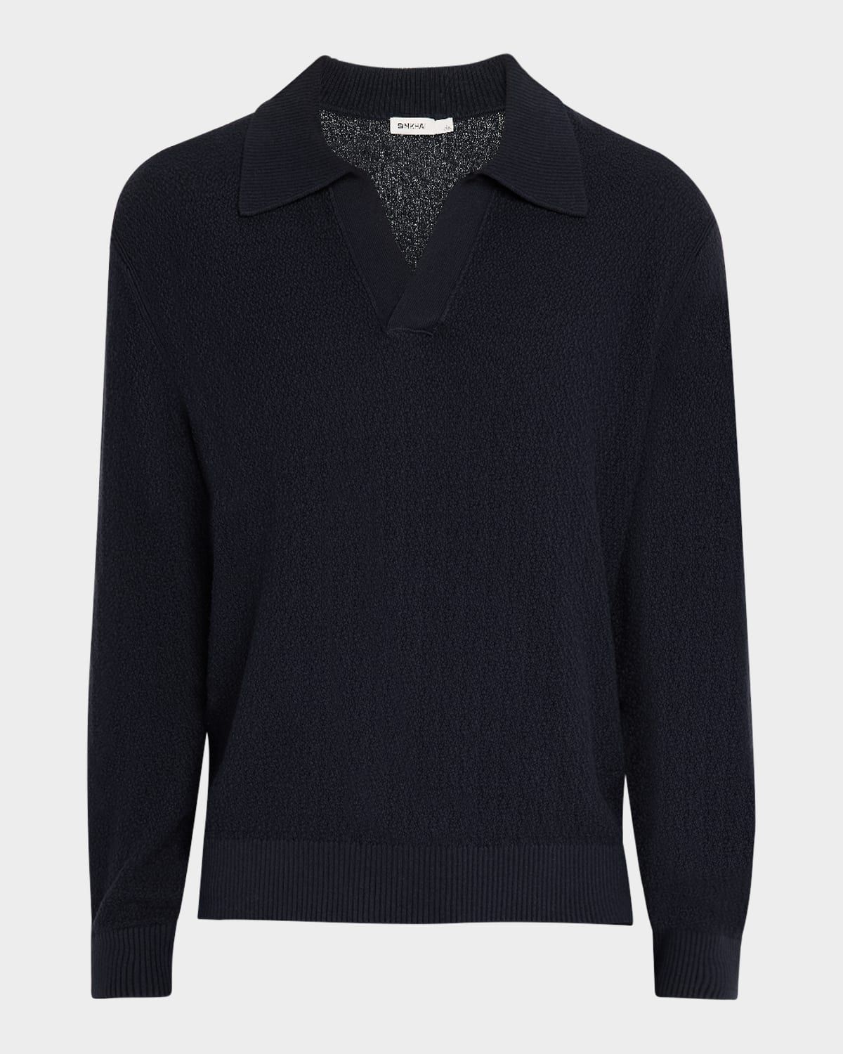 Men & apos;s Horatio Cotton and Cashmere Long-Sleeve Polo Shirt