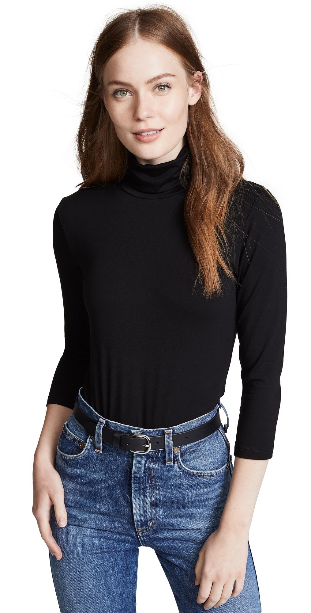 L'AGENCE Aja Turtleneck Black L