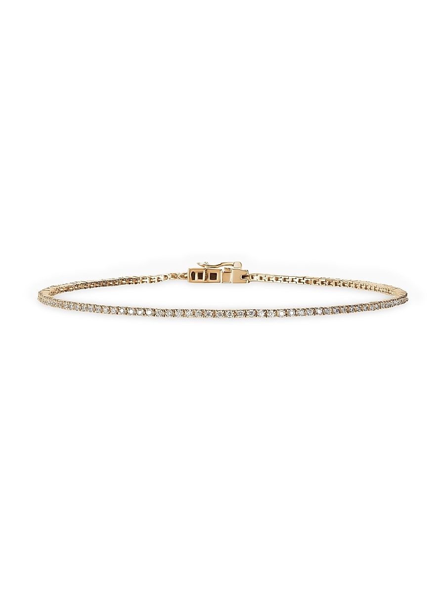 Women's 14K Gold & 0.54 TCW Diamond Skinny Tennis Bracelet - Yellow Gold