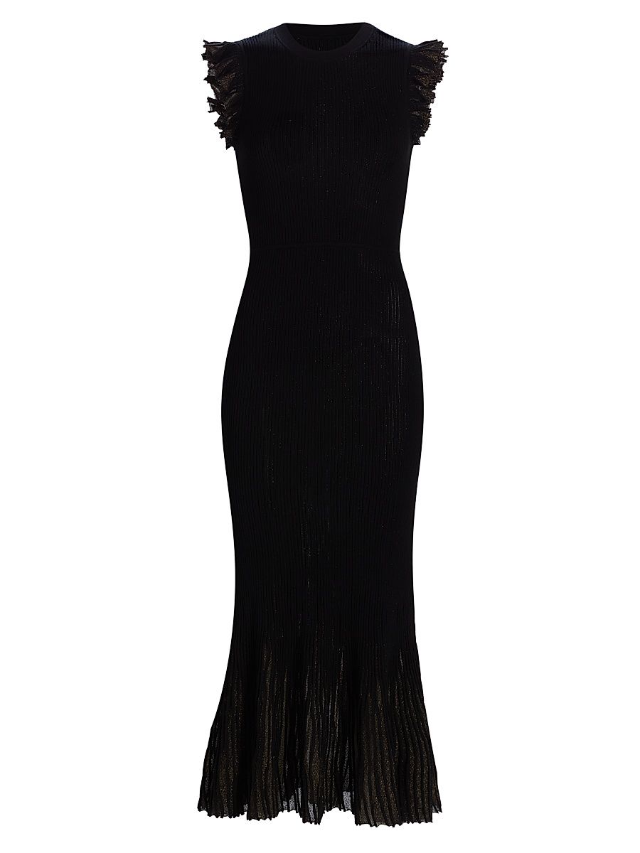 Women's Noelle Sleeveless Midi-Dress - Noir - Size XL