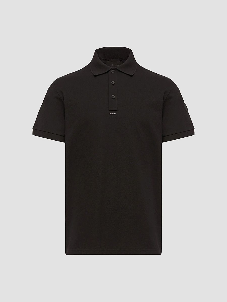 Men's Polo Shirt in Cotton - Black - Size Small