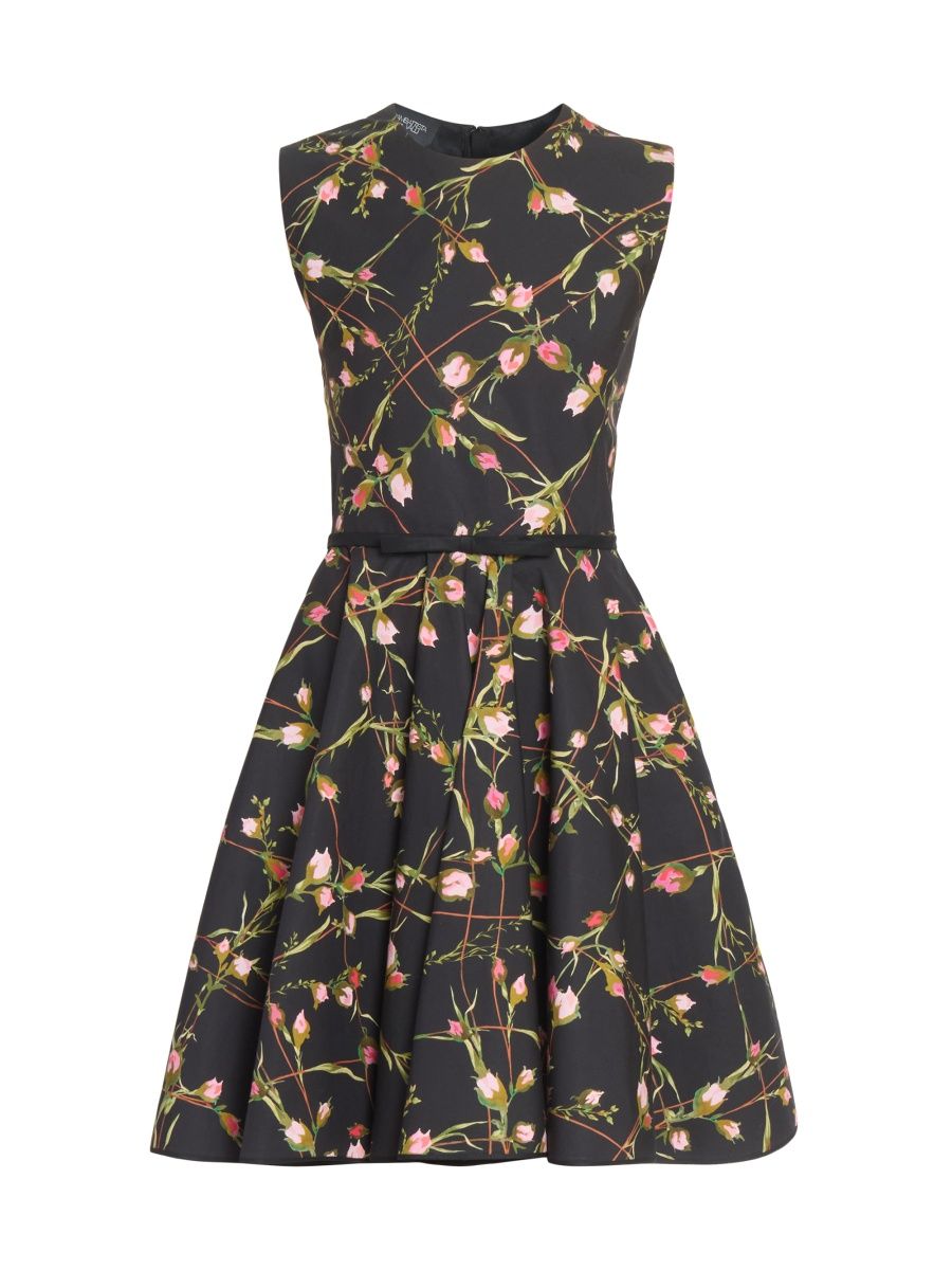 Giambattista Valli Women's Floral Cotton Poplin Minidress - Black - Size 2