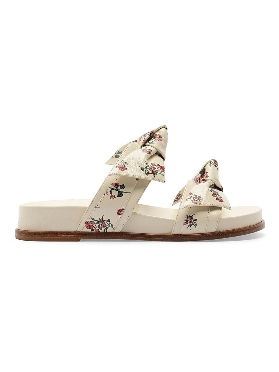 Women's Maxi Clarita 35MM Floral Leather Sandals - Off Quebrada - Size 12