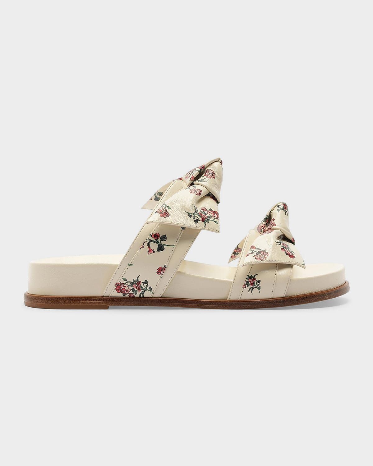 x Agua by Agua Bendita Maxi Clarita Floral-Printed Leather Sandals