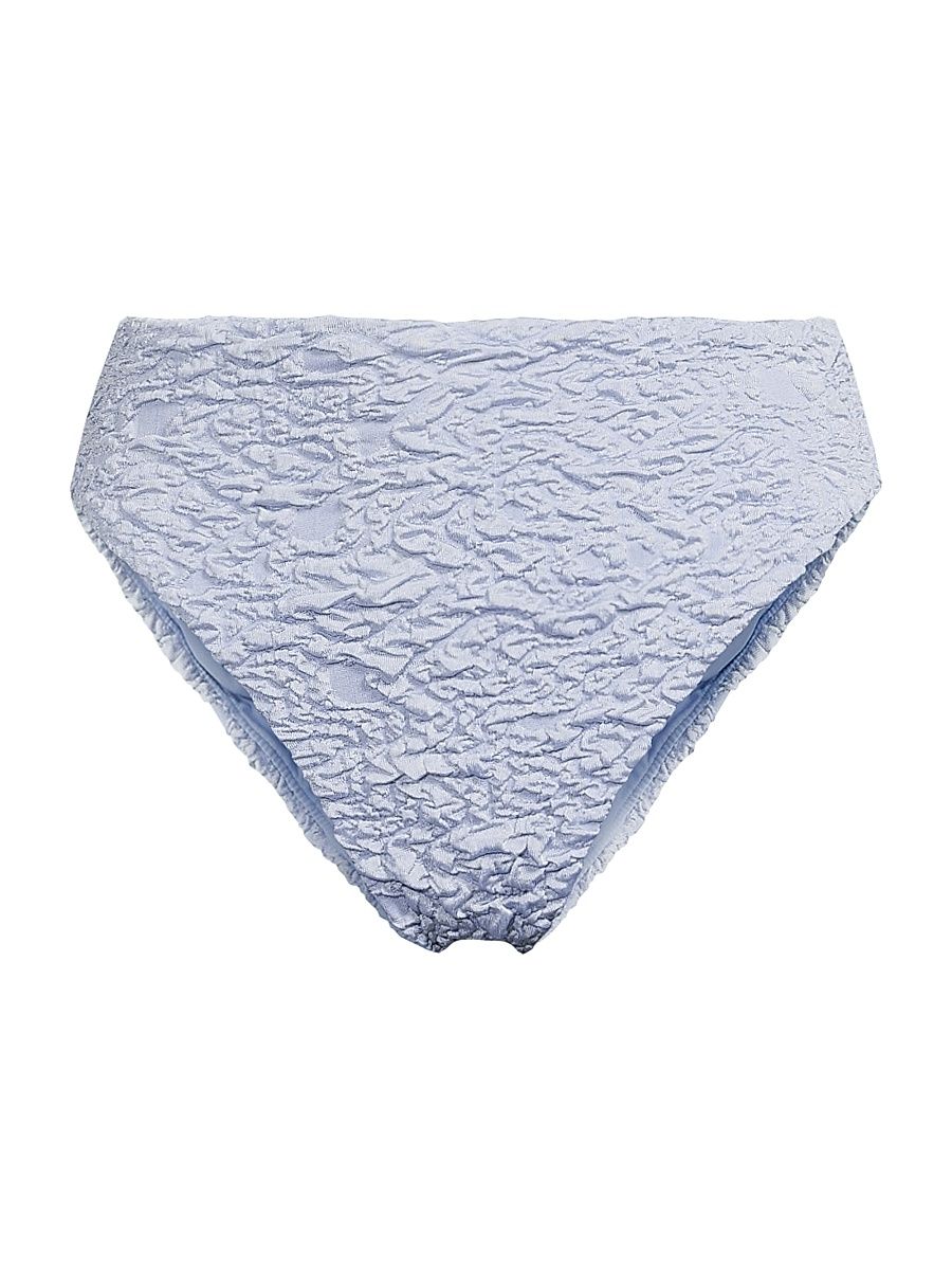 Women's Papillon Jacquard Bikini Bottom - Blue - Size Small