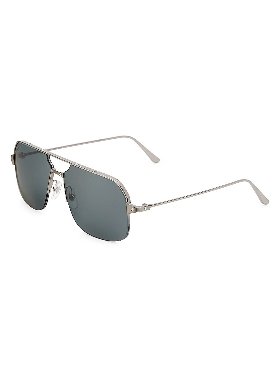 Men's 59MM D-Frame Sunglasses - Ruthenium