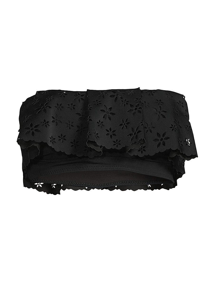 Women's Ezi Strapless Bikini Top - Black - Size Large