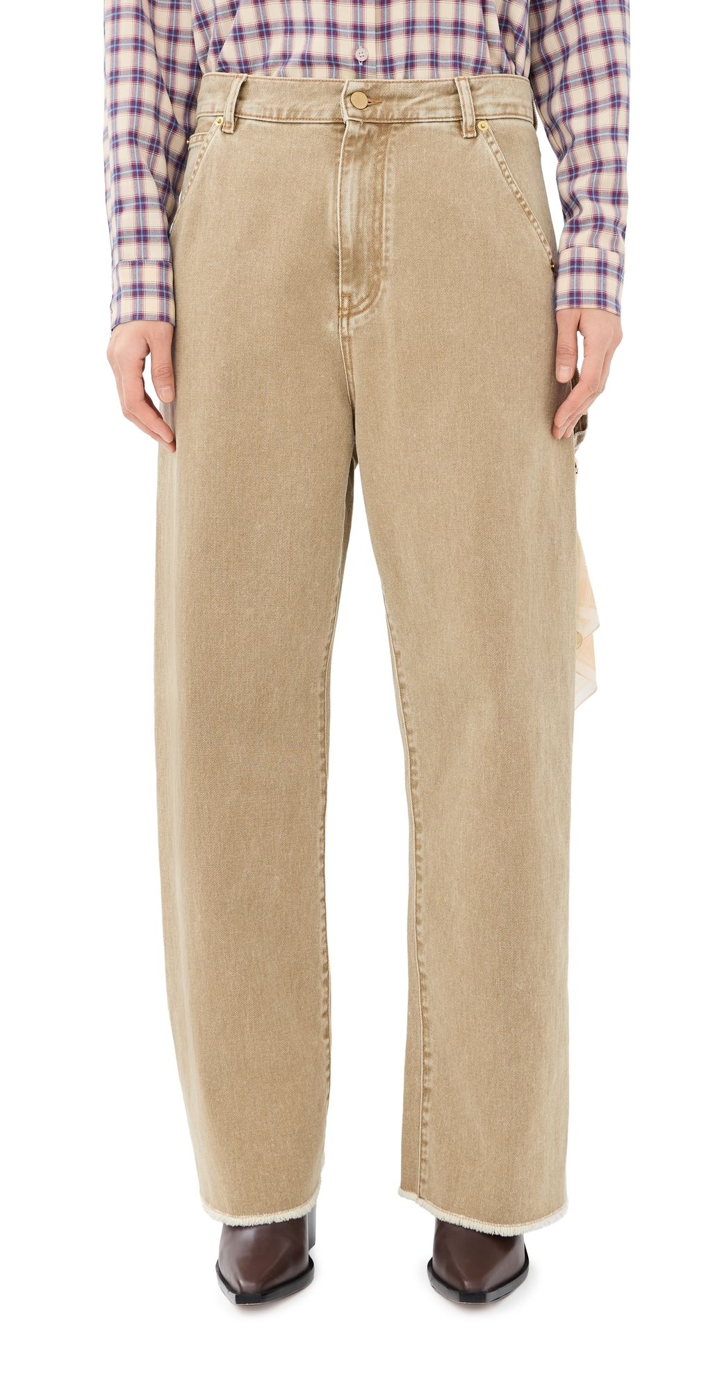 DARKPARK Sienna Loose Back Split Denim Jeans Camel 29