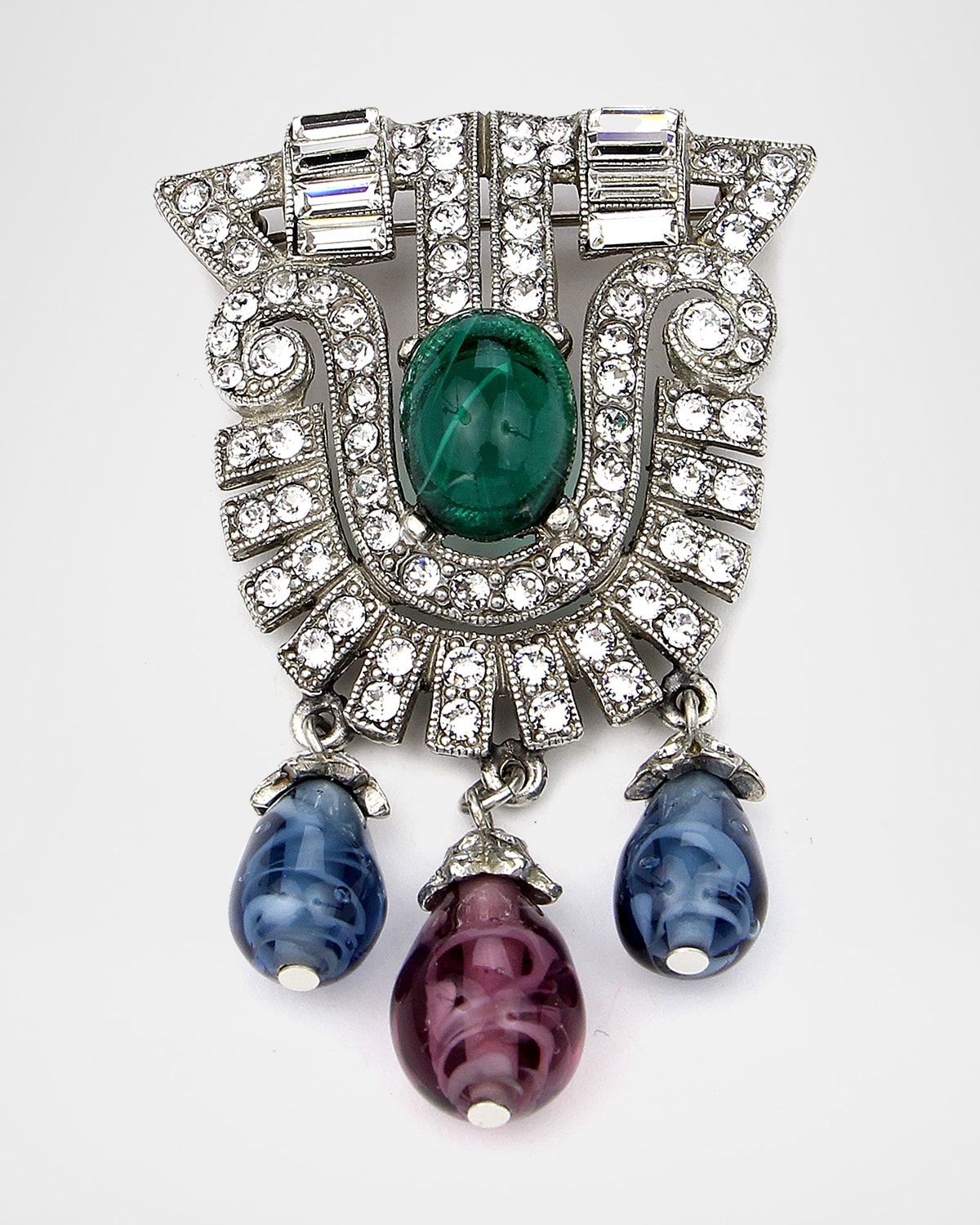 Crystal Multi-Drop Brooch