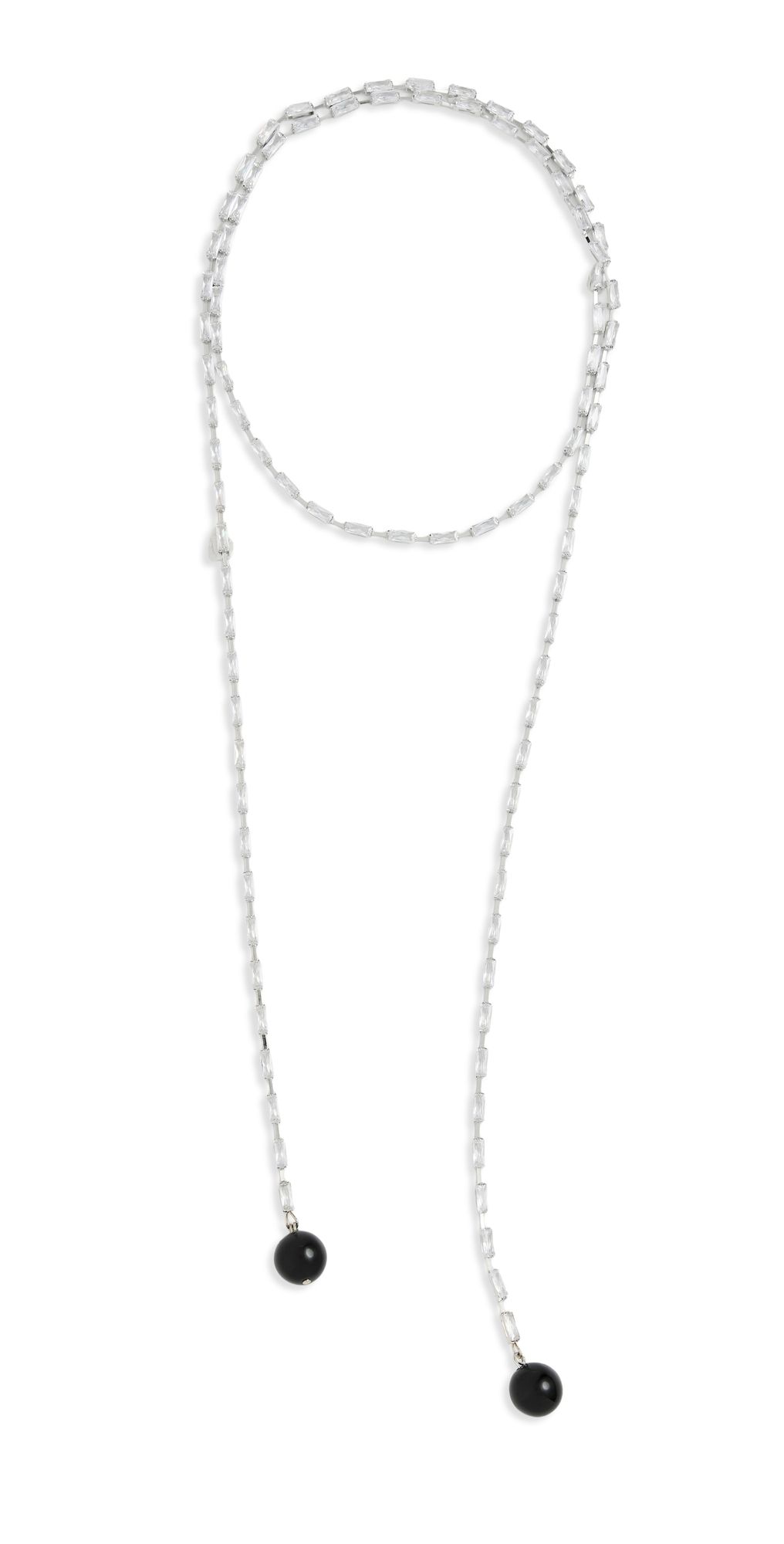 Rachel Comey Baguette Lariat Necklace Black One Size