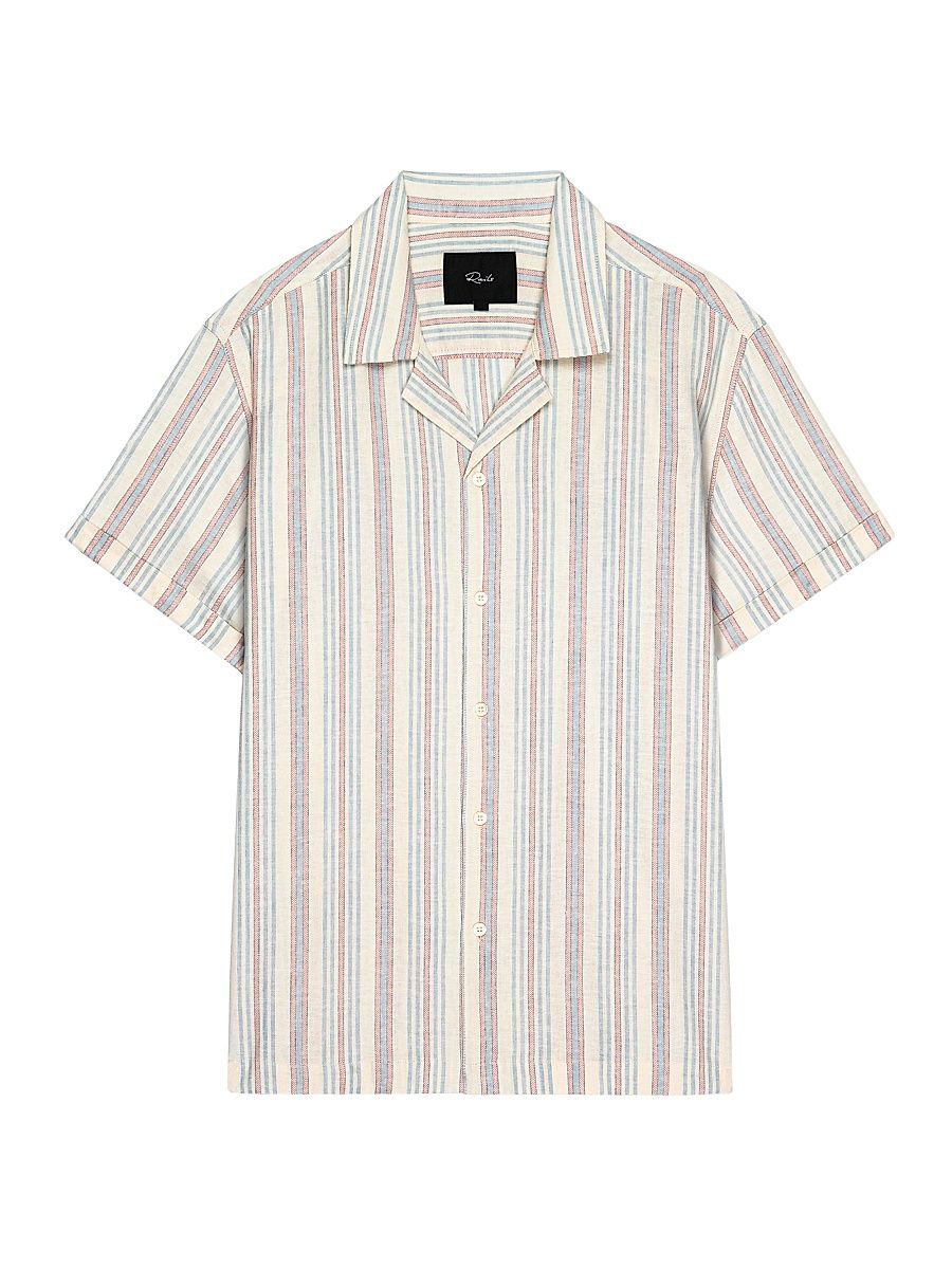 Men's Amalfi Striped Camp Shirt - Amalfi Stripe - Size Small