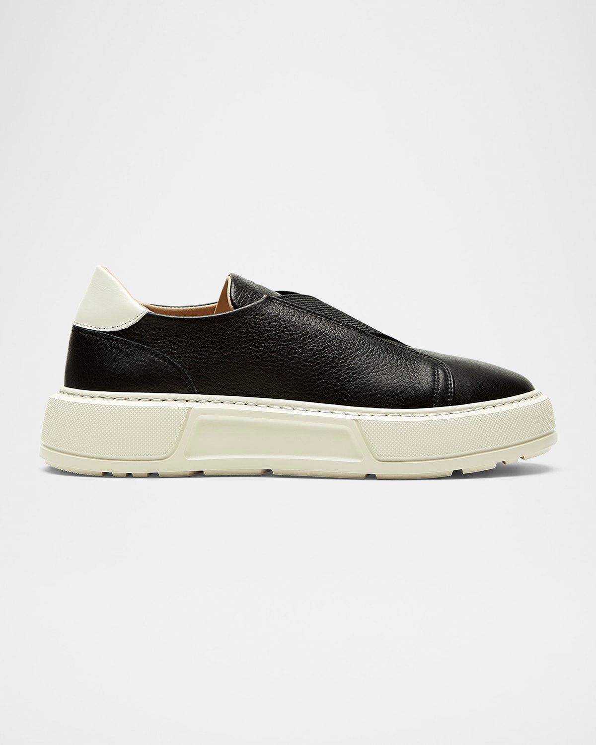 Veronica Leather Crisscross Slip-On Sneakers