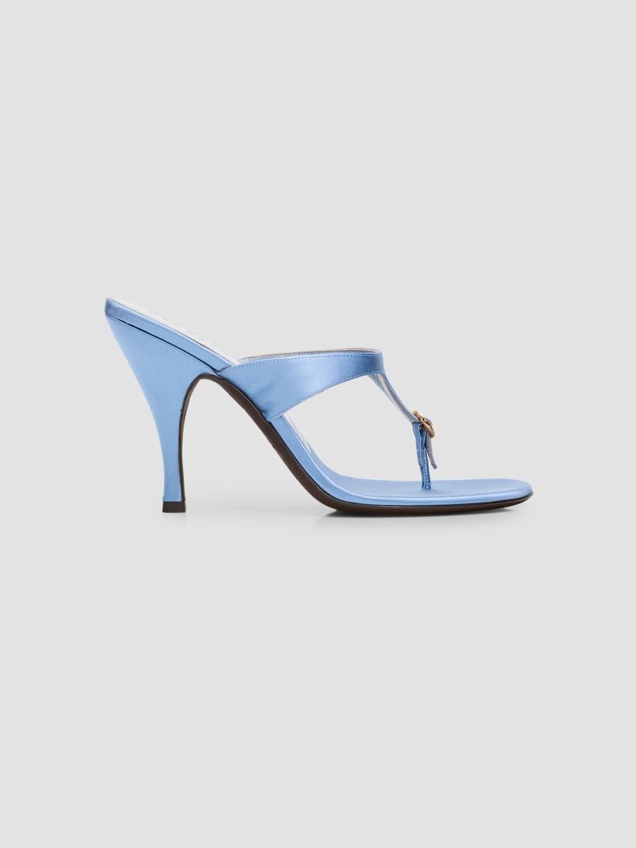 Herbert Levine Women's Kiss and Tell 100MM Satin Sandals - Satin Mist - Size 12