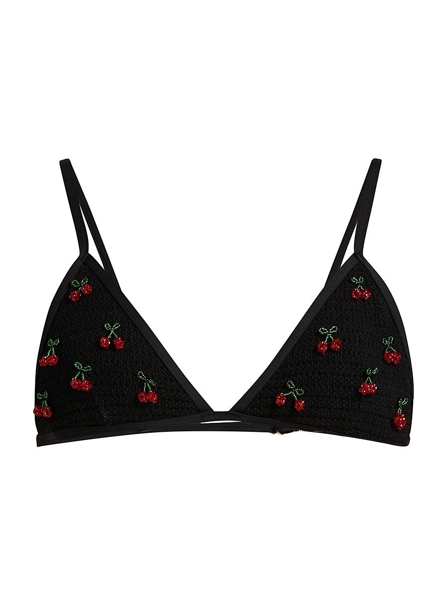 Women's Kim Bikini Top - Black Cherry - Size XL