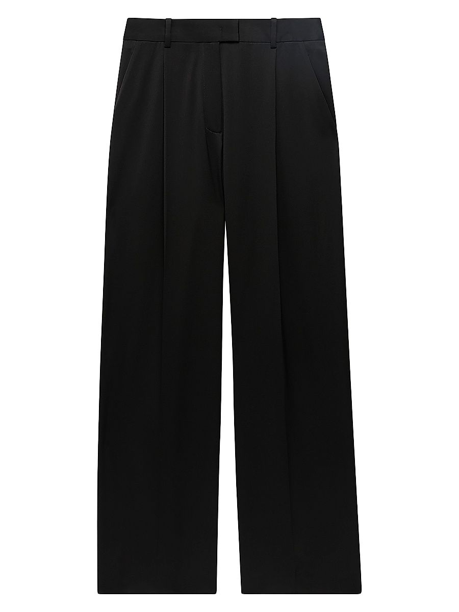 Women's Relaxed Wide Leg Pants - Black - Size 14