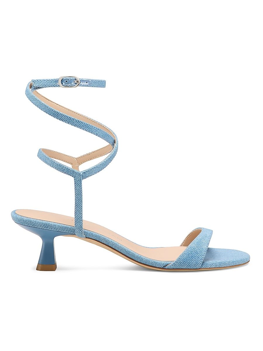 Women's Nudist 50MM Wrap Denim Sandals - Washed - Size 9