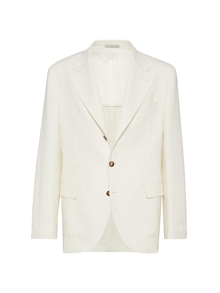 Men's Cavalry Deconstructed Blazer with Large Peak Lapels - Panama - Size 34