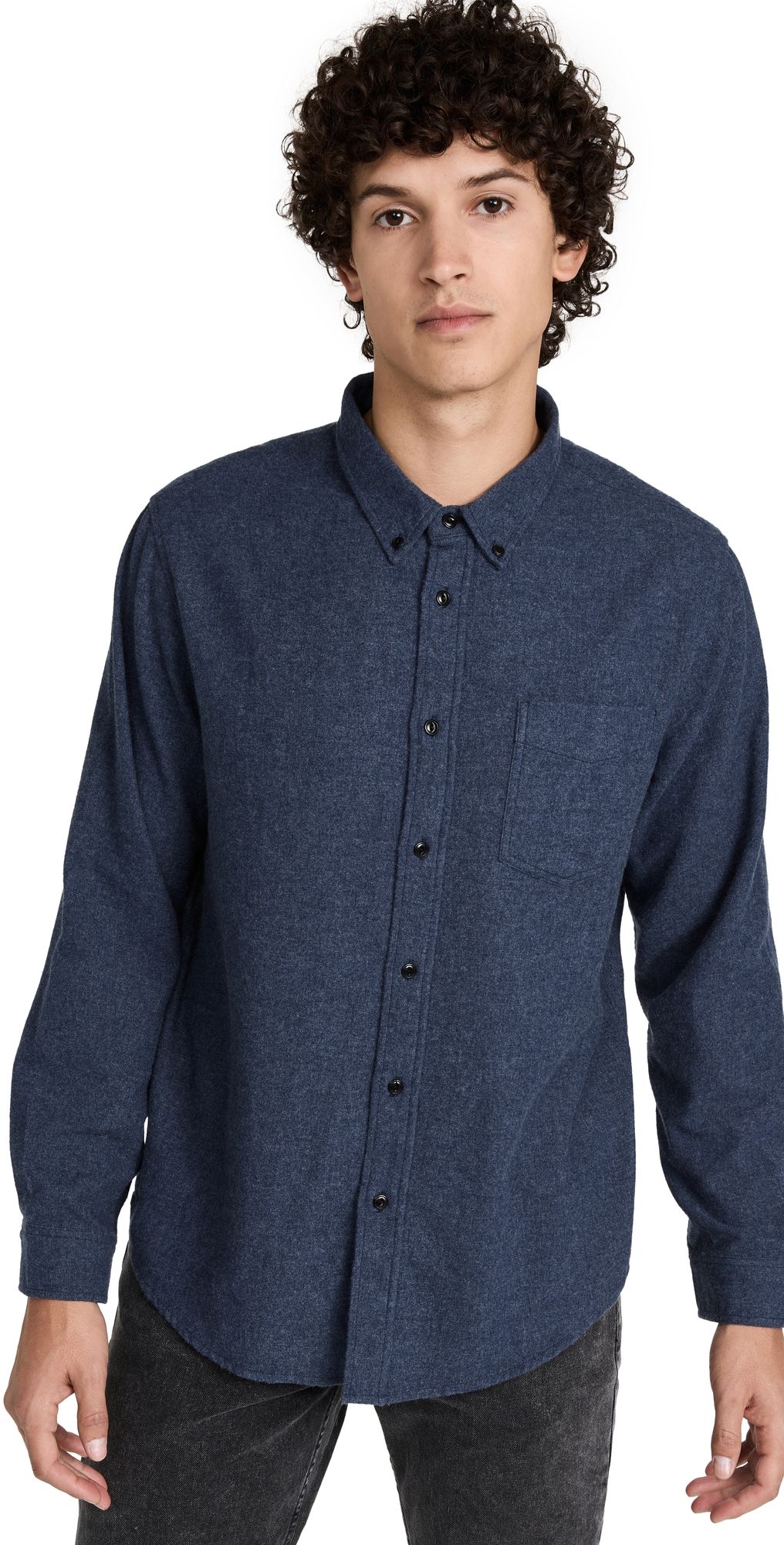 RAILS Runson Button Down Shirt Heather Blue M