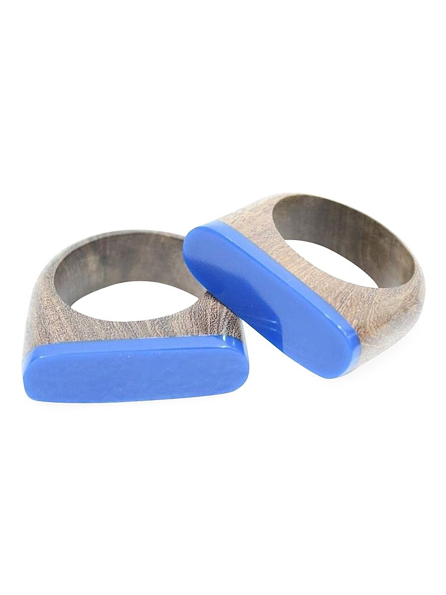 Flow Napkin Ring, Set of 4 - Navy