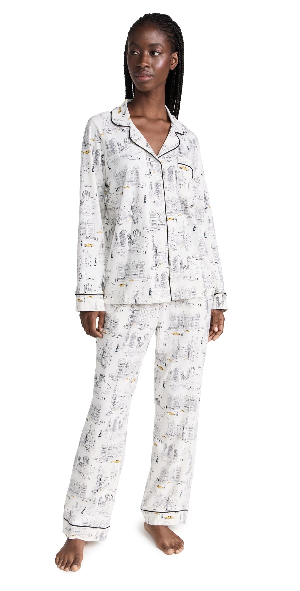 BedHead PJs Long Sleeve Pajama Set City That Never Sleeps L