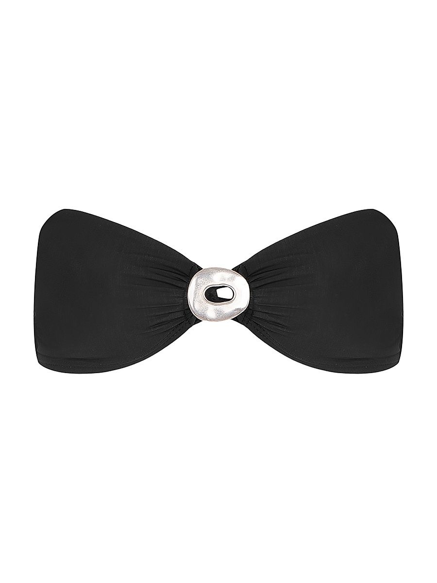 Women's Sama Bandeau Bikini Top - Black - Size Small