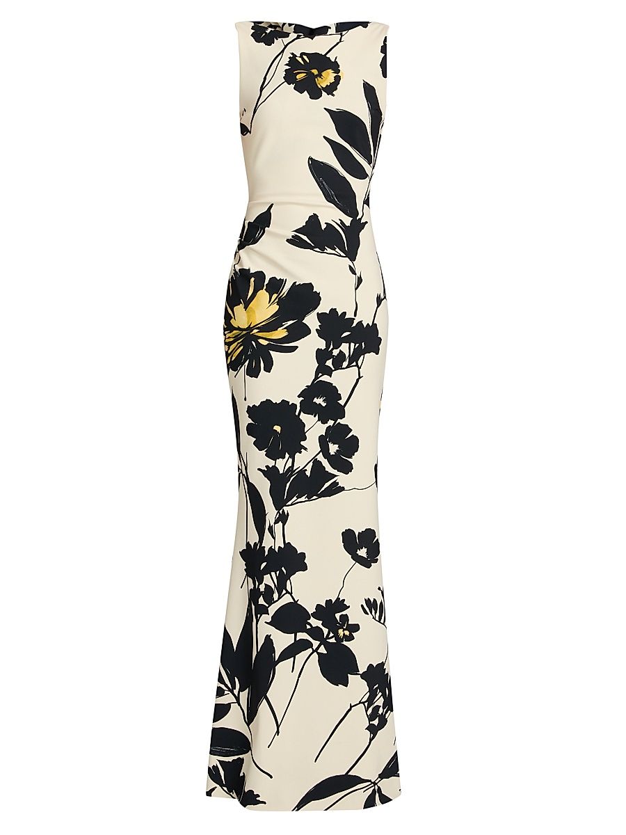 Women's Ajour Floral Mermaid Gown - Ava - Size 8