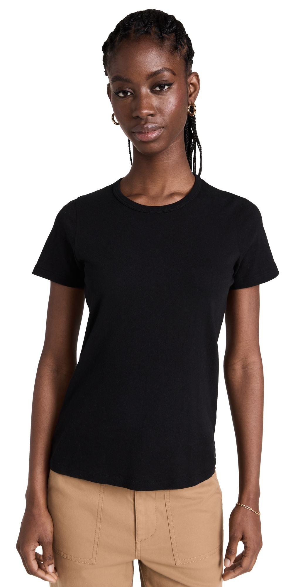 Jenni Kayne Cotton Slim Tee Black S