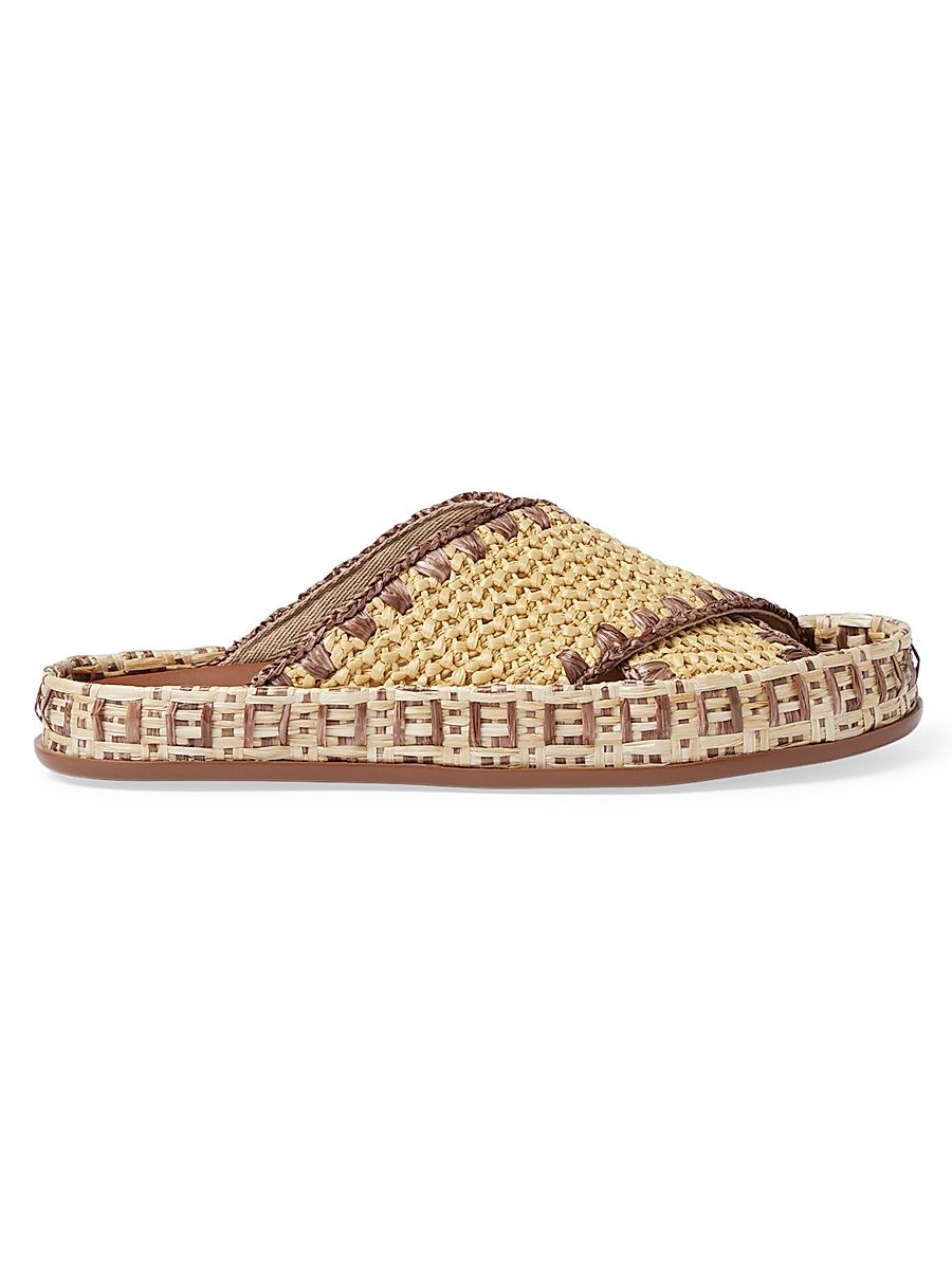 Men's Raffia Sandals - Natural Sellie - Size 9