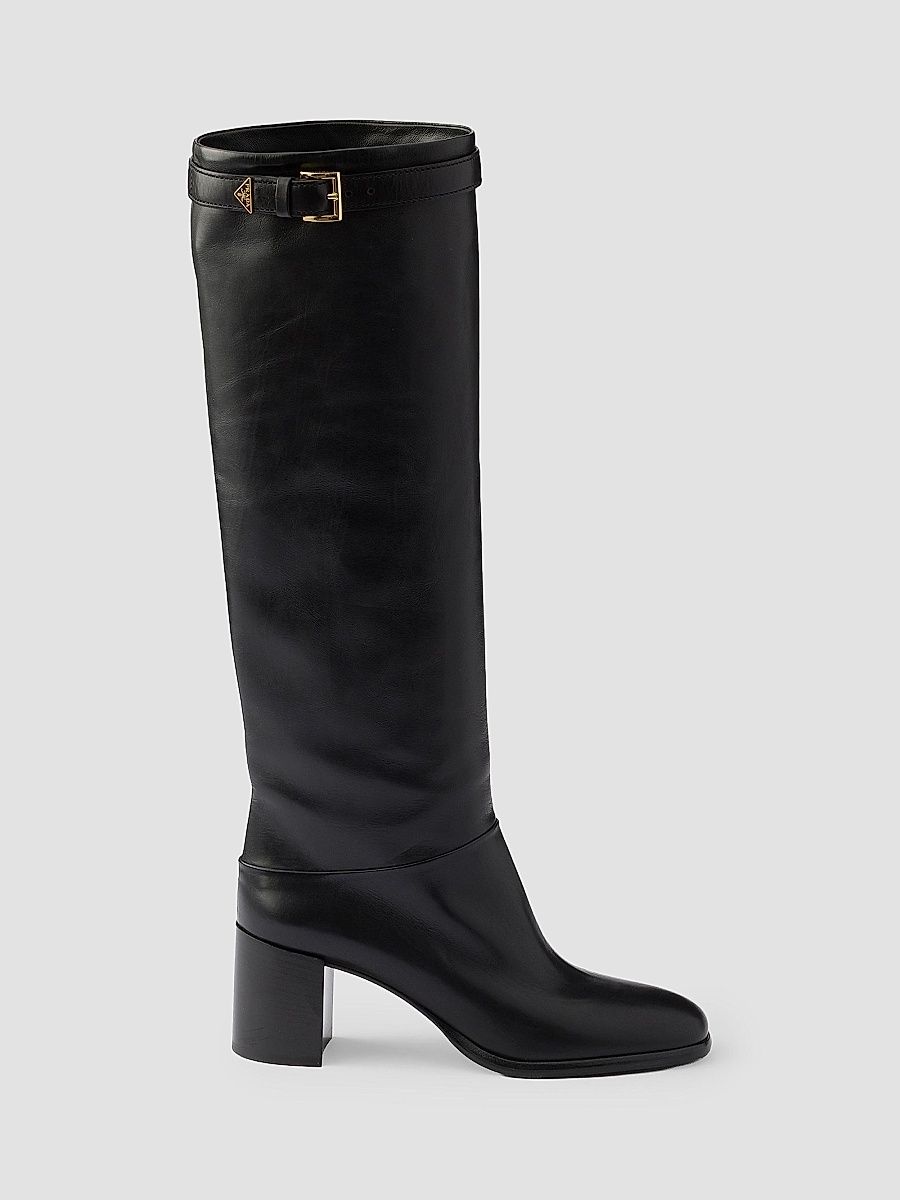 Women's Leather Boots - Black - Size 5