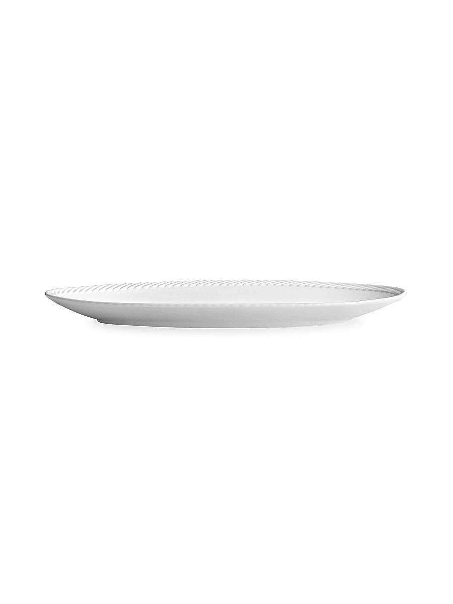 Corde Oval Platter - White