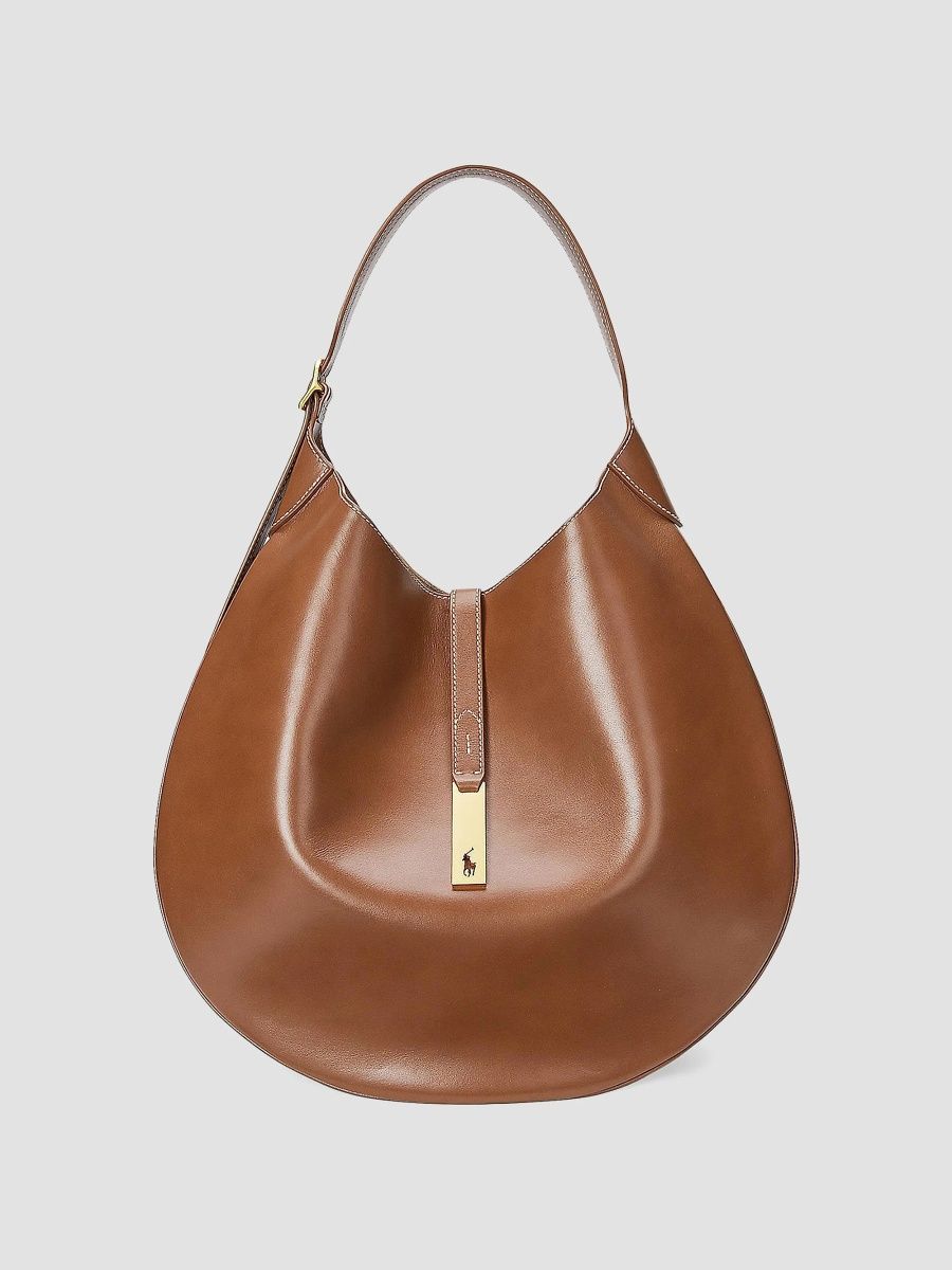Polo Ralph Lauren Women's Polo ID Large Leather Shoulder Bag - Cuoio