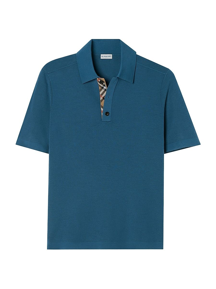 Men's Marcus Wool Polo Shirt - Officers Blue - Size XXL
