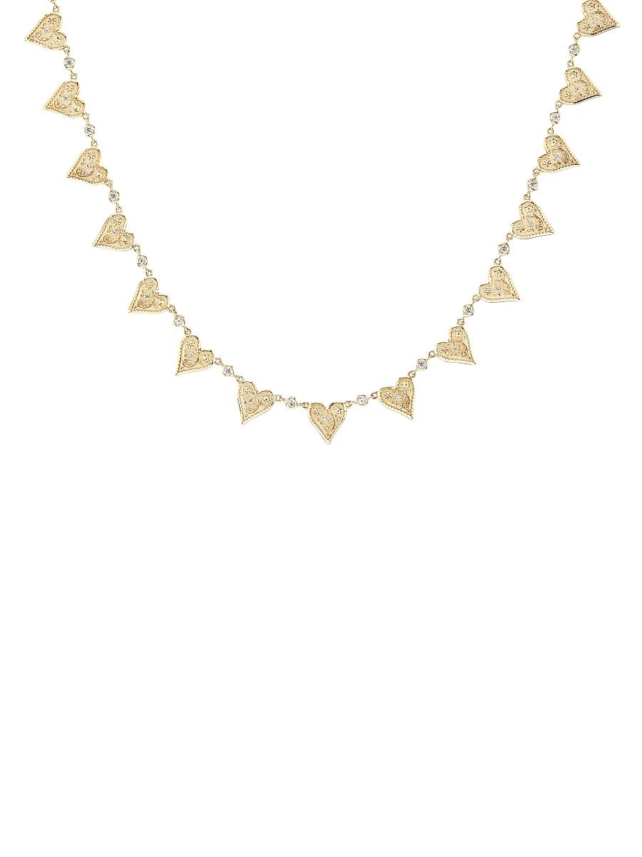 Women's Desert Rising Southwestern Heart 14K Yellow Gold & 0.74 TCW Diamond Choker - Yellow Gold