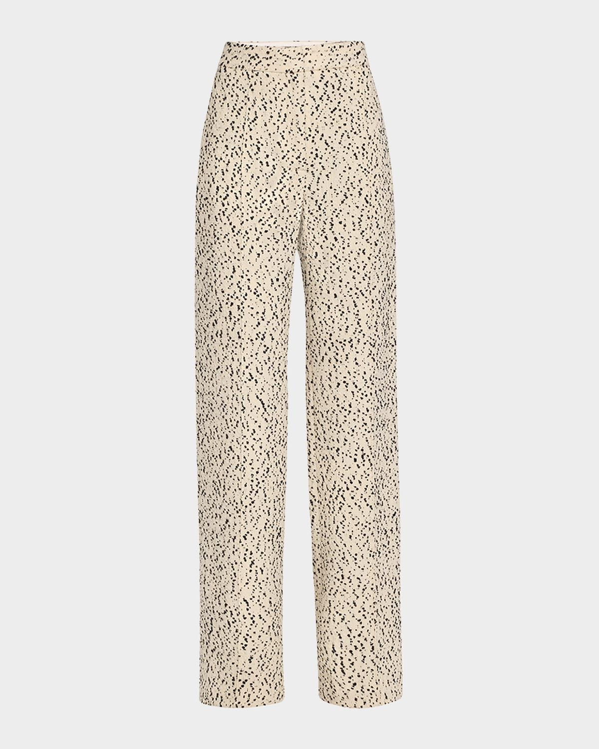 Dalmatian Tweed Wide-Leg Pants