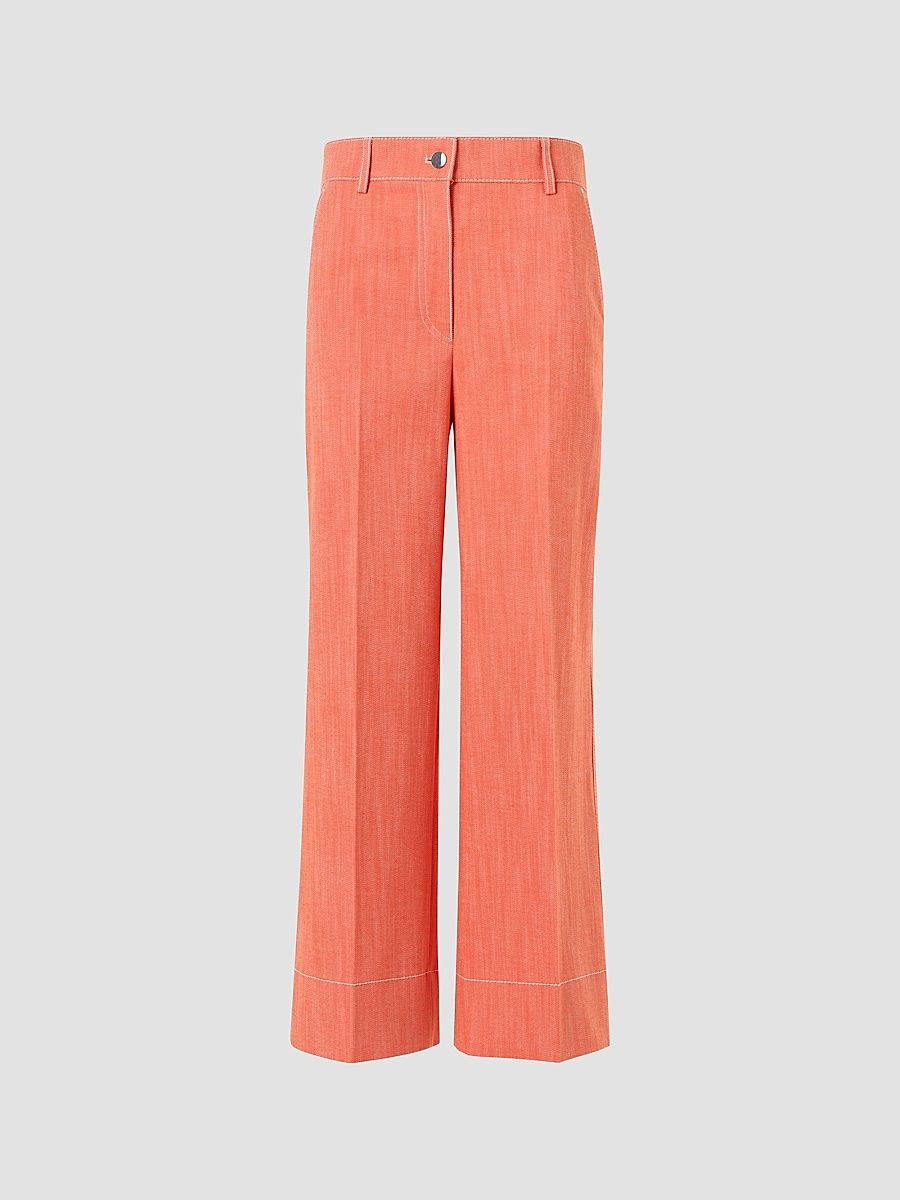 Women's Chiara Denim Crop Pants - Orange - Size 16